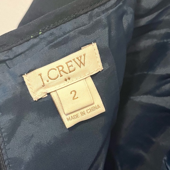 j.crew • navy blue pineapple 🍍 print spaghetti strap a-line mini dress - Picture 14 of 17